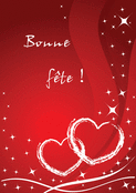 F&ecirc;te &eacute;clatante avec c&oelig;urs entrelac&eacute;s